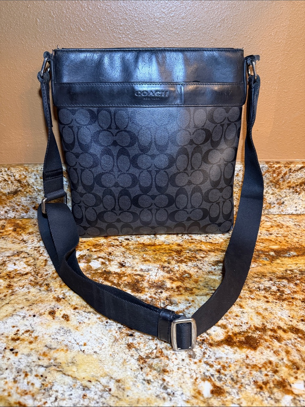 Coach Black Signature Messenger Crossbody